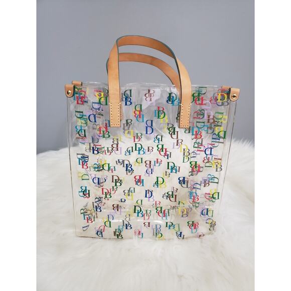 DOONEY & BOURKE Signature DB Small Clear Lunch Mini Tote Handbag Multi Color - Picture 5 of 5